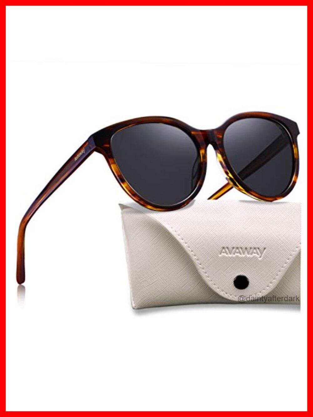 Polarized Cat Eye Sunglasses Acetate Anti-Glare Lens UV Protection